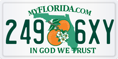 FL license plate 2496XY