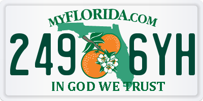 FL license plate 2496YH