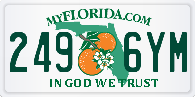 FL license plate 2496YM