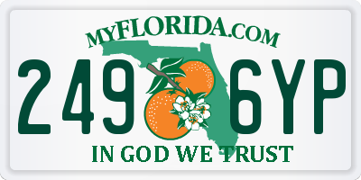 FL license plate 2496YP