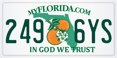 FL license plate 2496YS