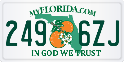 FL license plate 2496ZJ