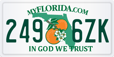 FL license plate 2496ZK