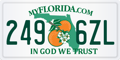 FL license plate 2496ZL