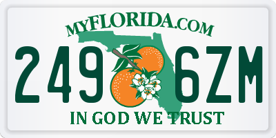 FL license plate 2496ZM