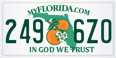 FL license plate 2496ZO