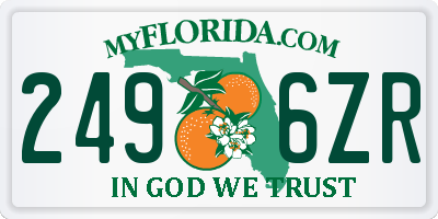FL license plate 2496ZR
