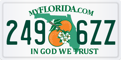 FL license plate 2496ZZ