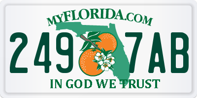 FL license plate 2497AB