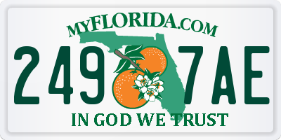 FL license plate 2497AE