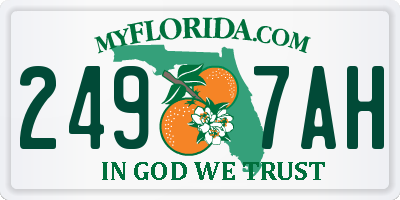 FL license plate 2497AH