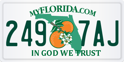 FL license plate 2497AJ