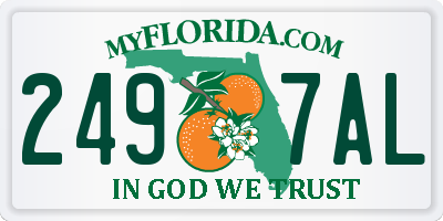 FL license plate 2497AL