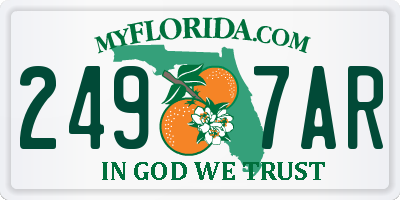 FL license plate 2497AR