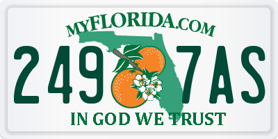 FL license plate 2497AS