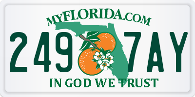 FL license plate 2497AY