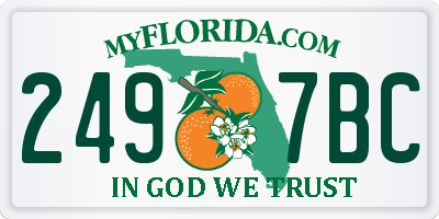 FL license plate 2497BC