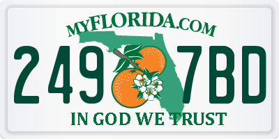 FL license plate 2497BD