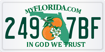 FL license plate 2497BF