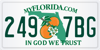 FL license plate 2497BG