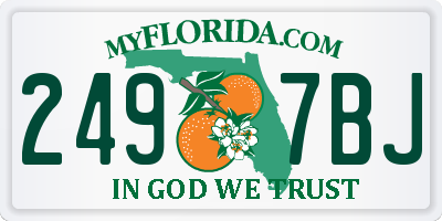 FL license plate 2497BJ