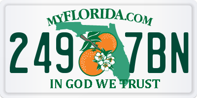 FL license plate 2497BN