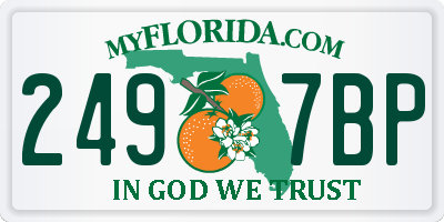 FL license plate 2497BP