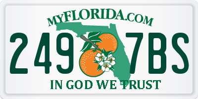 FL license plate 2497BS