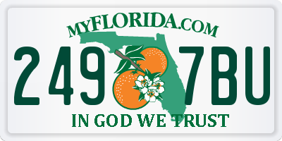 FL license plate 2497BU