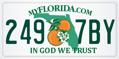 FL license plate 2497BY