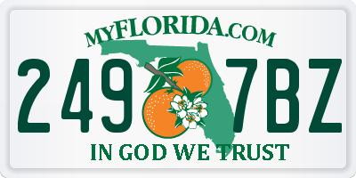 FL license plate 2497BZ