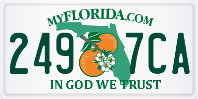 FL license plate 2497CA