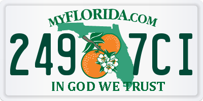 FL license plate 2497CI