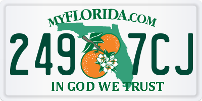 FL license plate 2497CJ
