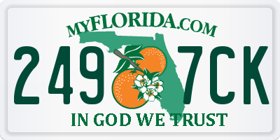 FL license plate 2497CK