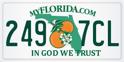 FL license plate 2497CL