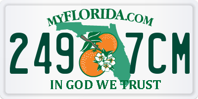 FL license plate 2497CM