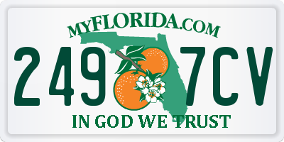 FL license plate 2497CV