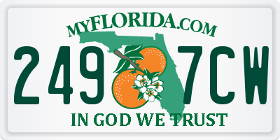 FL license plate 2497CW