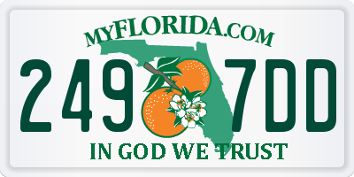 FL license plate 2497DD