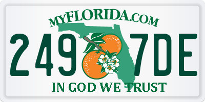 FL license plate 2497DE