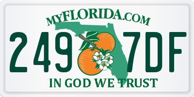 FL license plate 2497DF