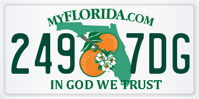 FL license plate 2497DG