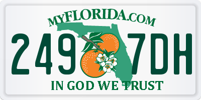 FL license plate 2497DH