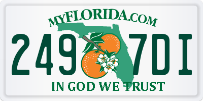 FL license plate 2497DI