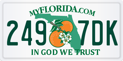 FL license plate 2497DK