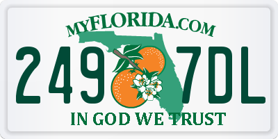 FL license plate 2497DL