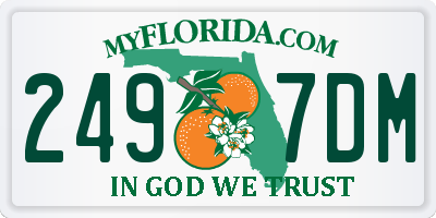FL license plate 2497DM