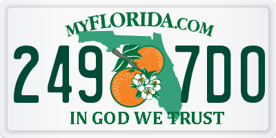 FL license plate 2497DO