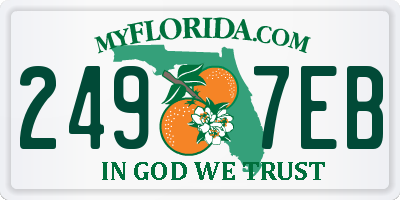 FL license plate 2497EB